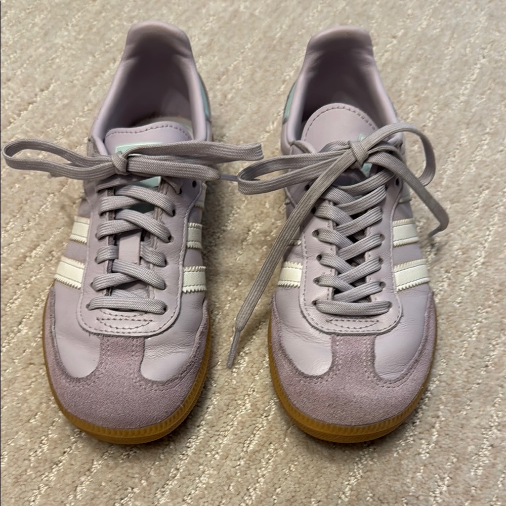 Adidas Light Purple Sneakers with White Accents